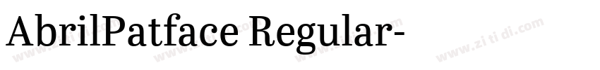 AbrilPatface Regular字体转换 AbrilPatface Regular字体转换